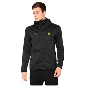 PUMA X SF SCUDERIA FERRARI RARE $150 Street Softshell Hooded Jacket‎ Black SZ XL